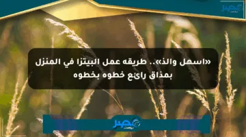 «أسهل وألذ».. طريقة عمل البيتزا في المنزل بمذاق رائع خطوة بخطوة